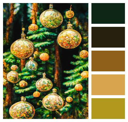 Ai Generated Trees Christmas Balls Image